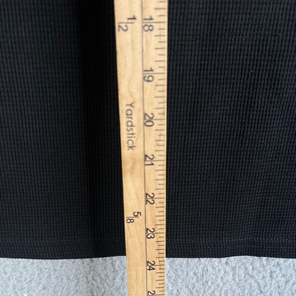 Hurley Thermal Shirt Mens S Black Gray Waffle Graphic Long Sleeve Spellout Surf - Picture 7 of 8